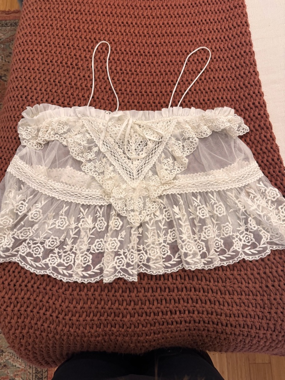Free People Sofia Embroidered Tank in Ivory - Picture 2 of 3